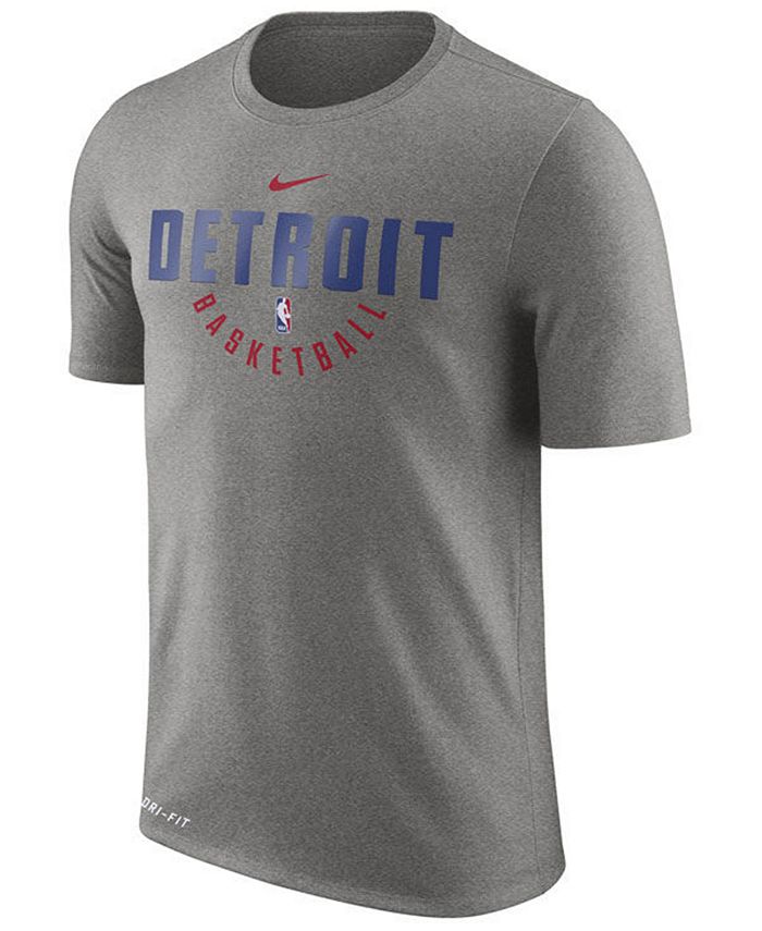 Nike Men's Detroit Pistons Dri-FIT Cotton Practice T-Shirt - Macy's