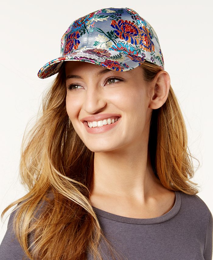 Steve Madden Embroidered Satin Baseball Cap Macy's