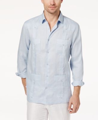 Tasso Elba - Men's Linen Guayabera Shirt