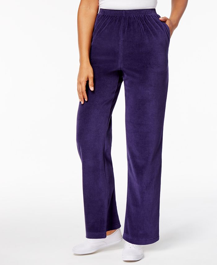 Alfred Dunner Royal Jewels Velour Pull-On Pants & Reviews - Pants ...