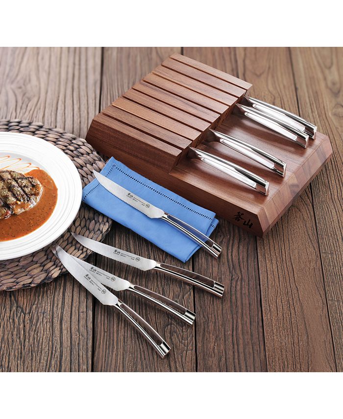 Cangshan N1 Series German Steel 8Pc. Steak Knife Set & Wood Block Macy's