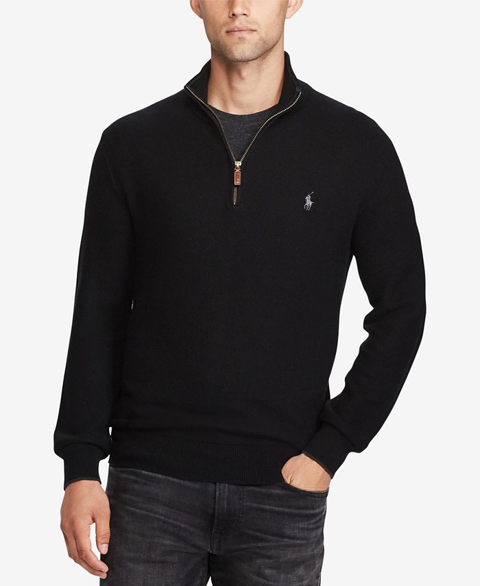 Polo Ralph Lauren Men's Cotton Quarter-Zip Sweater Macy's, 57% OFF