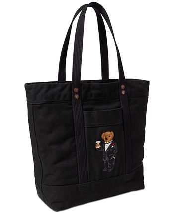Canvas Small Polo Bear Tote for Women