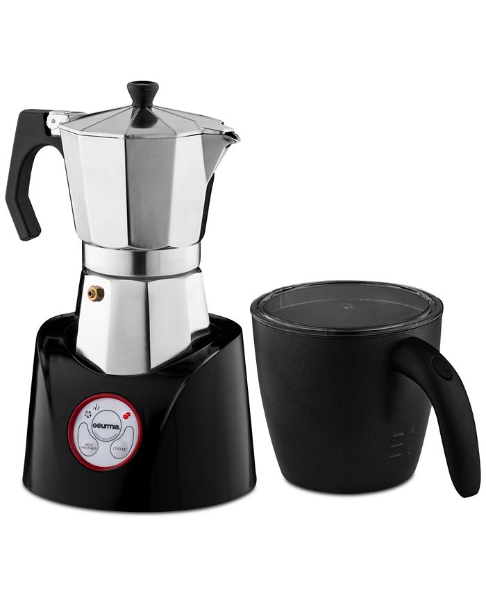 Gourmia GMF255 Moka Magic Espresso Coffee Pot & Milk Frother Macy's