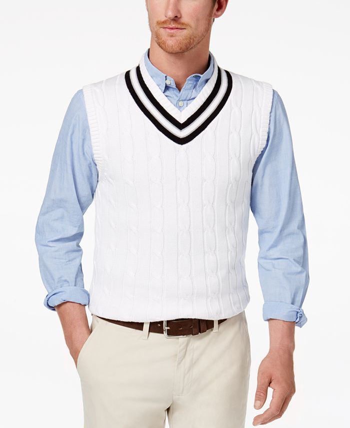 Club Room Men's Cricket Sweater Vest, Created for Macy's - Macy's