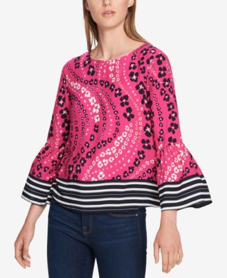 Tommy Hilfiger - Printed bell-sleeve top