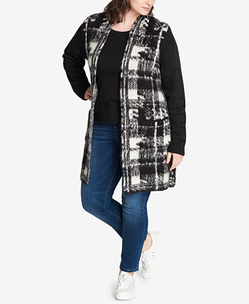 Tommy Hilfiger Plus Size Plaid Sweater Vest, Created for Macy's ...