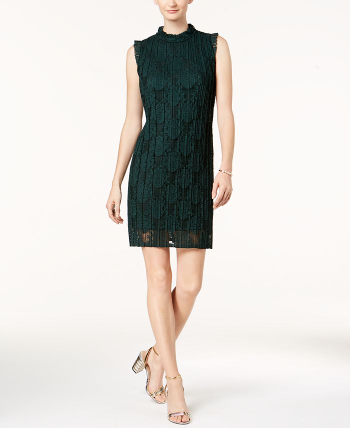 julia jordan Textured Lace Shift Dress - Macy's