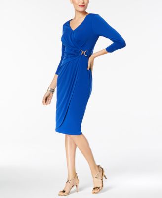 Thalia Sodi - Buckled Faux-Wrap Dress