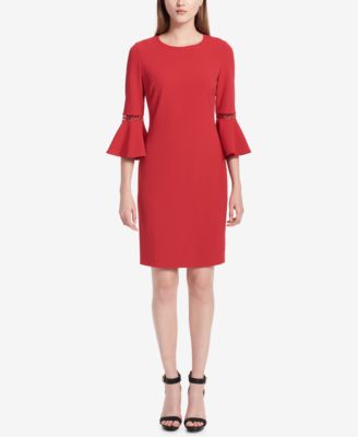 calvin klein red dresses at macy's
