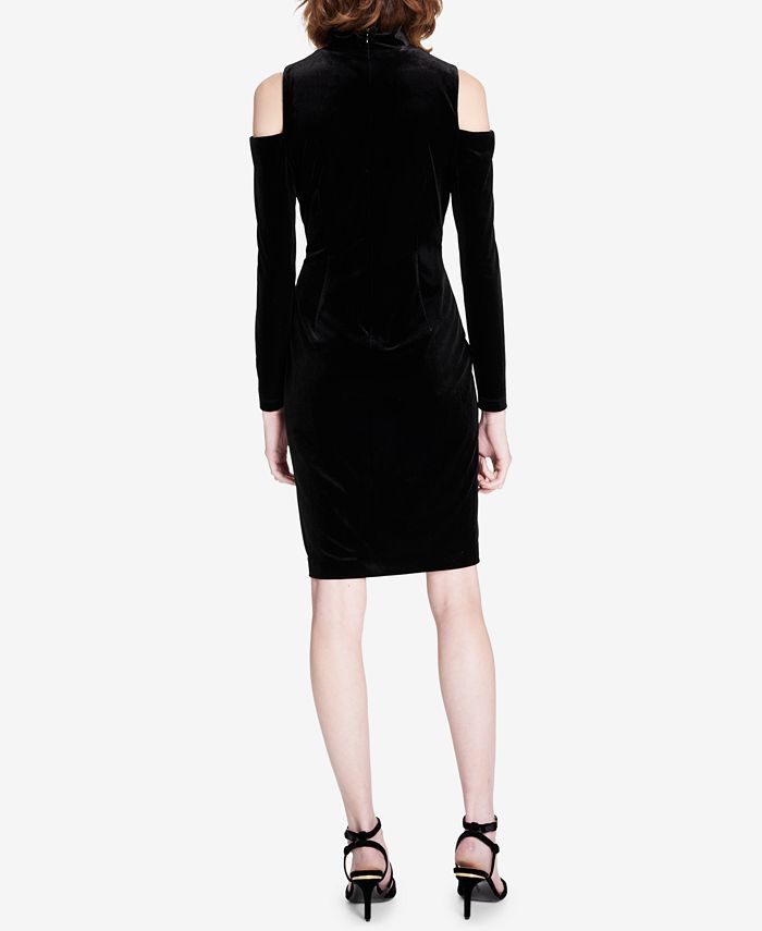 Calvin klein black cold shoulder dress hotsell