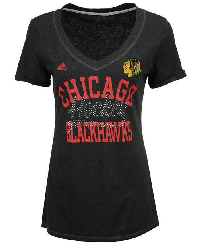 adidas Women's Chicago Blackhawks Hockey Shine T-Shirt - Macy's