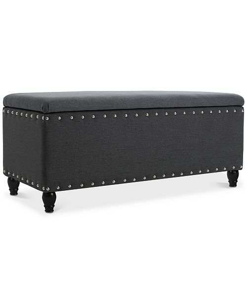 Vincy Studded Storage Bench Quick Ship