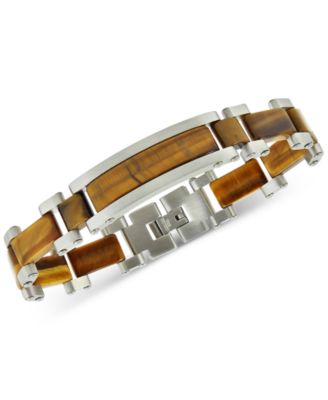 Macy's - Tiger's Eye Bracelet in Stainless Steel