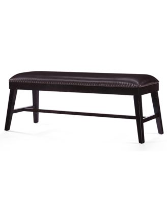 Noble House - Ricker Faux Leather Bench, Quick Ship