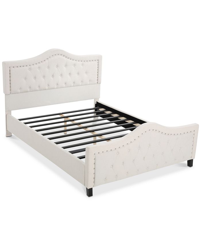Noble House - Bazine Upholstered Bed - Queen, Quick Ship