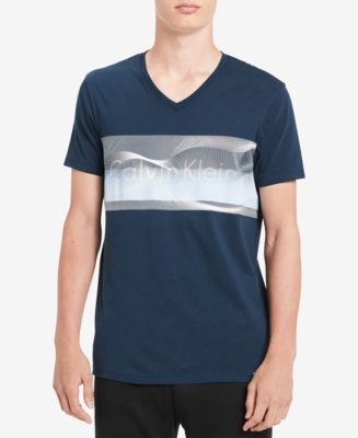Calvin Klein Men's Logo-Print V-Neck T-Shirt - Macy's
