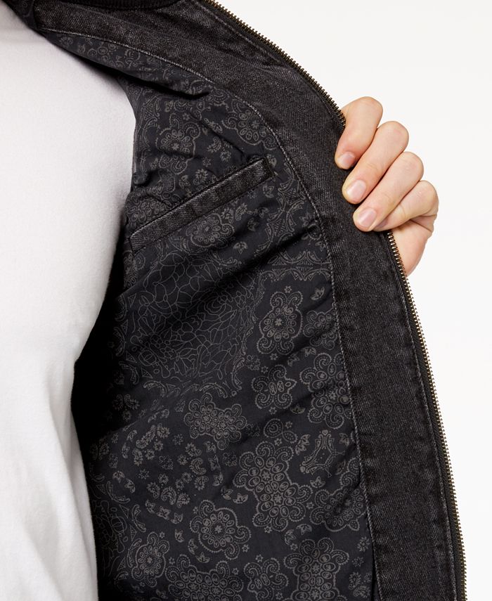 RVCA Men's Bando Black Denim Jacket Macy's