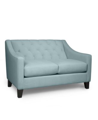 Chloe Velvet Tufted Loveseat, Only at Macy's - Furniture - Macy's