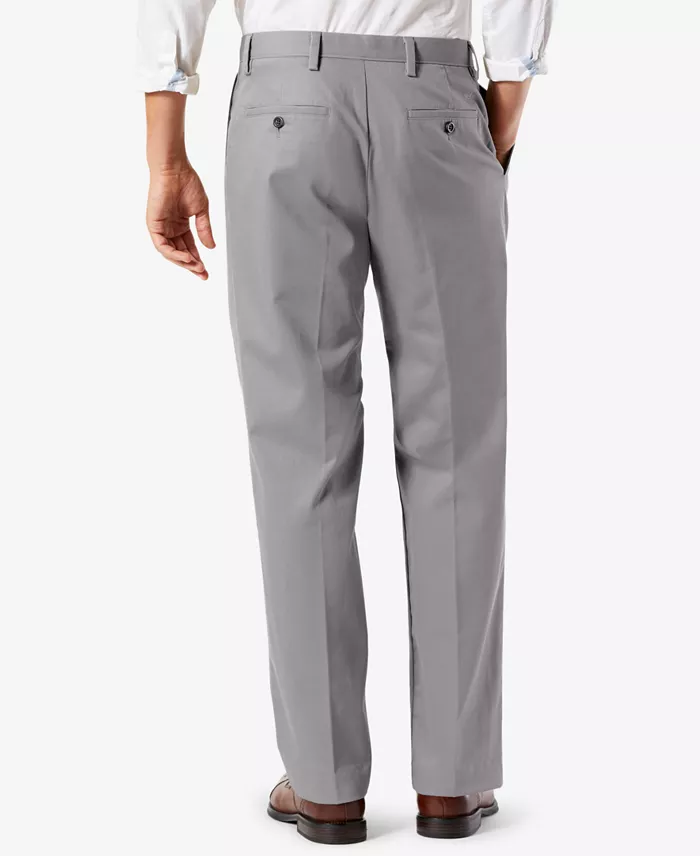 Men's Easy Classic Pleated Fit Khaki Stretch Pants - thumbnail 7
