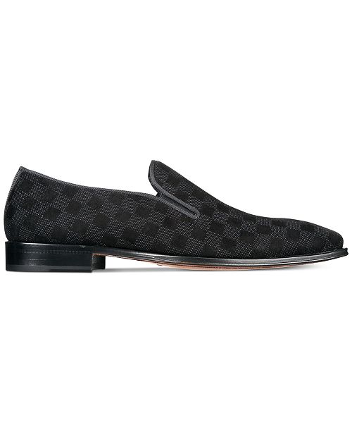 Mezlan Men's Checkerboard Suede Loafers, Created for Macy's & Reviews ...