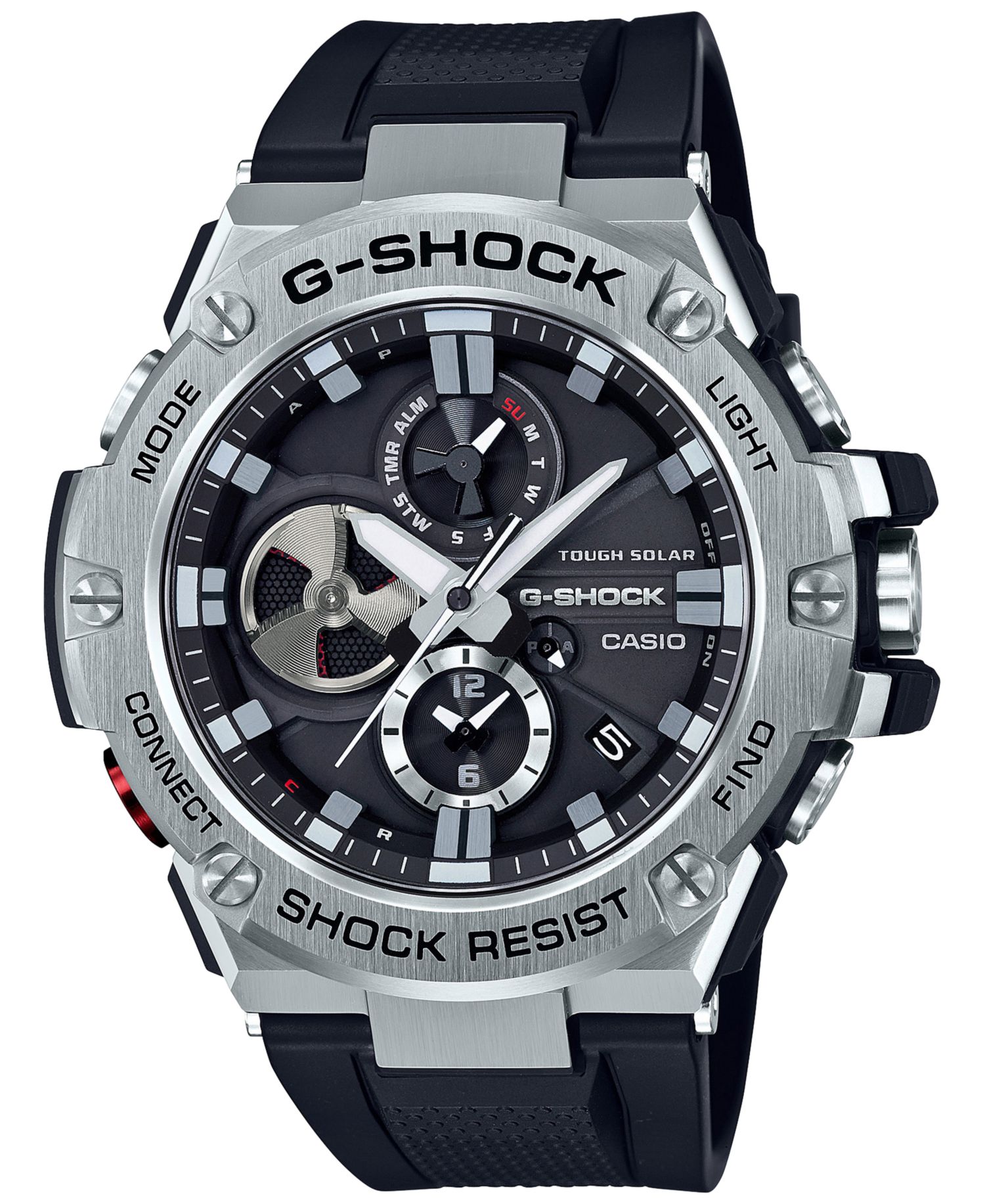 Men's Black Resin Strap Watch 53.8mm