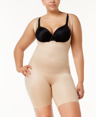 SPANX Plus Size Power Conceal-Her Open-Bust Mid-Thigh Bodysuit