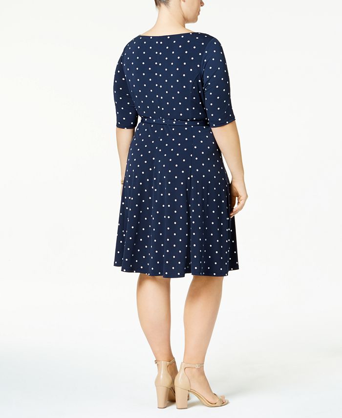 Charter Club Plus Size Belted A-Line Dress, Created for Macy's - Macy's
