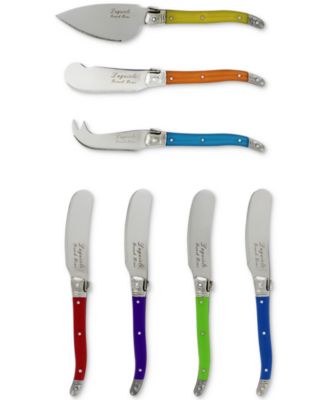 French Home - 7-Pc. Jewel Colors Cheese Knife & Spreader Set