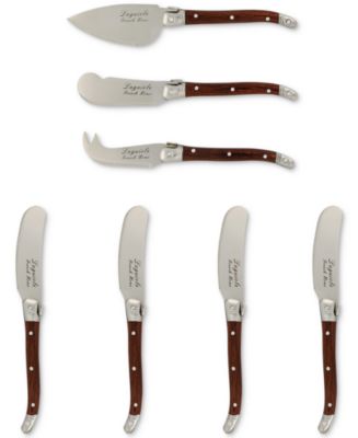 French Home Laguiole Pakkawood Cheese Knife & Spreader Set 7 Piece