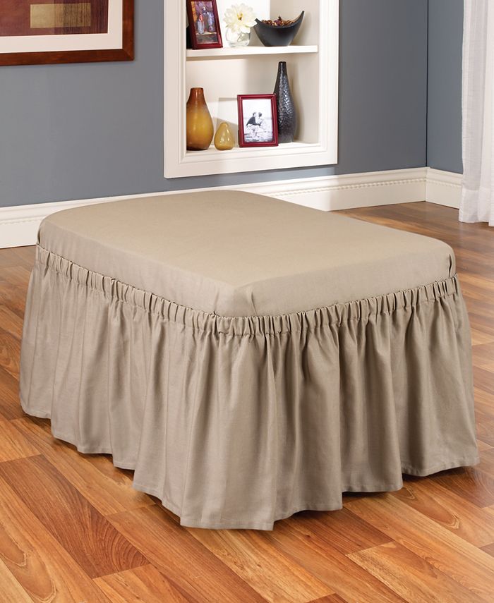 Sure Fit Duck 1Piece Ottoman Slipcover Macy's