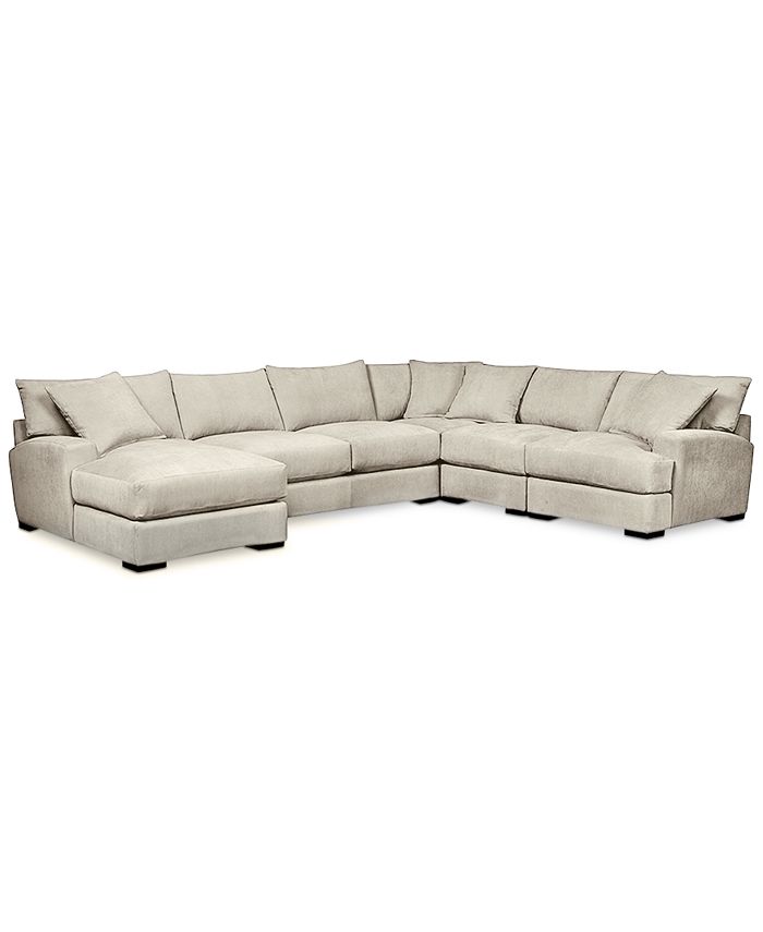 Furniture Rhyder 5Pc. Fabric Sectional Sofa with Chaise, Created for