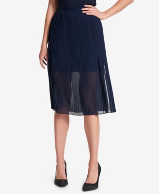 sheer skirt with pleats