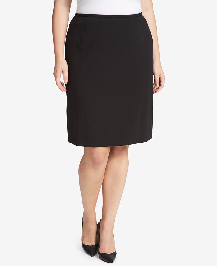 Calvin Klein Plus Size Crepe Pencil Skirt & Reviews - Skirts - Women -  Macy's