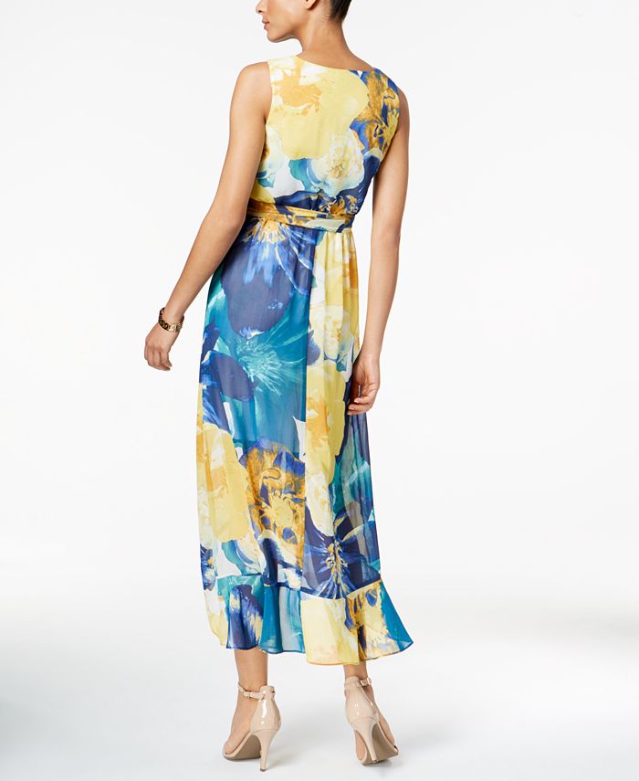 sangria Faux-Wrap Maxi Dress, Regular & Petite Sizes - Macy's