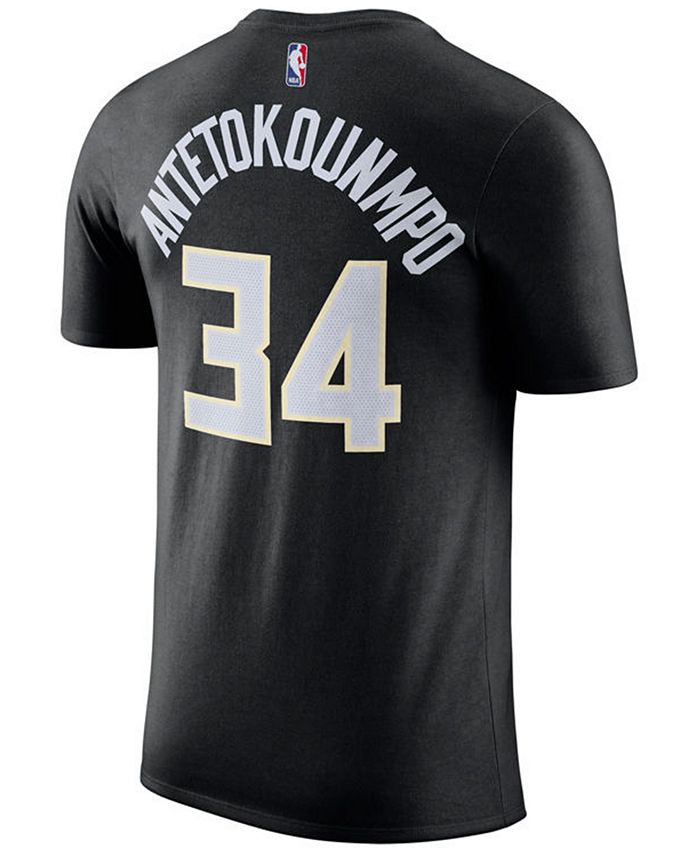Nike Men's Giannis Antetokounmpo Milwaukee Bucks Name & Number Player T ...