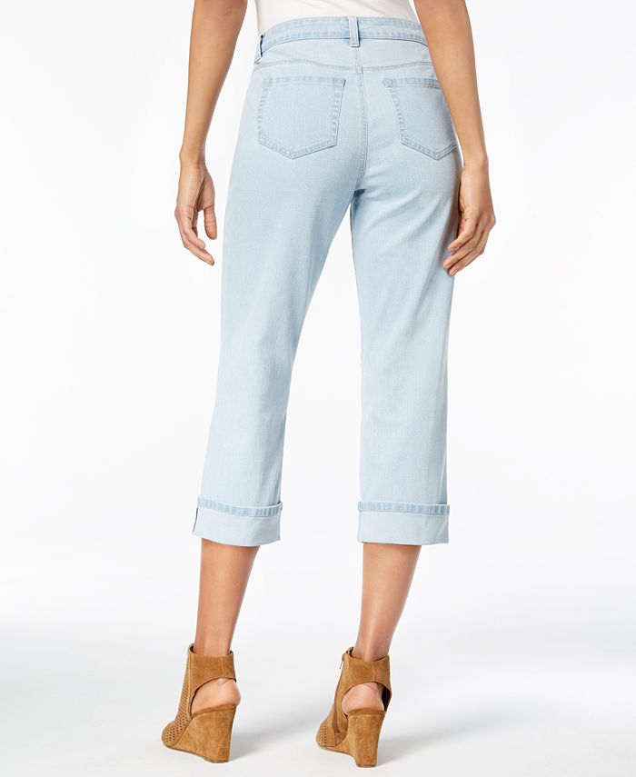 Style & Co Petite Cuffed Curvy Capri Jeans, Created for Macy's Macy's