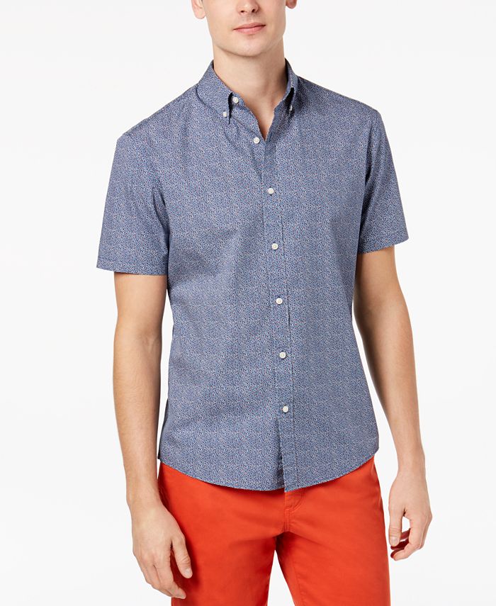 Michael Kors Men's Slim-Print Printed Shirt & Reviews - Casual Button ...