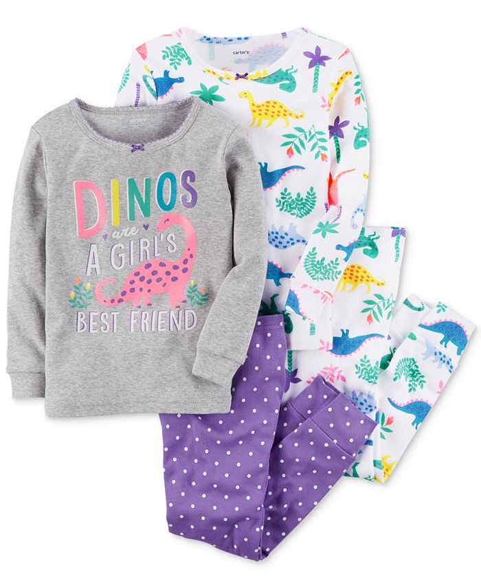 Carters girls dinosaur pajamas clearance