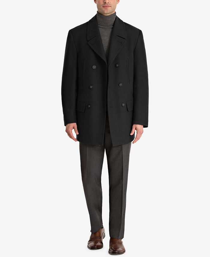 Ralph Lauren Men's Luke Classic Fit Wool Blend Peacoat Black Size 40