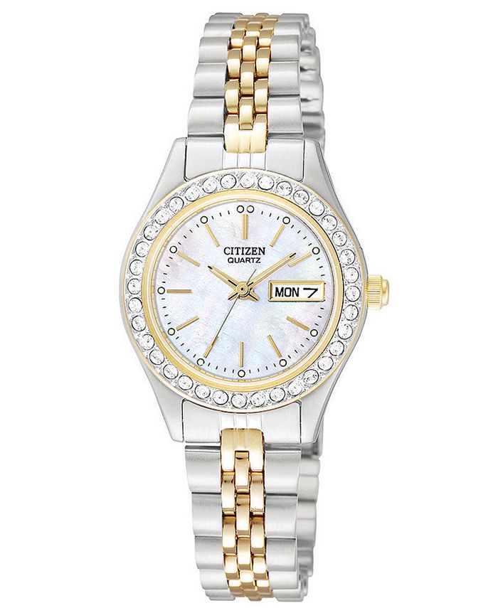 Citizen Women's Two Tone Stainless Steel Bracelet Watch 26mm EQ0534-50D &  Reviews - All Watches - Jewelry & Watches - Macy's