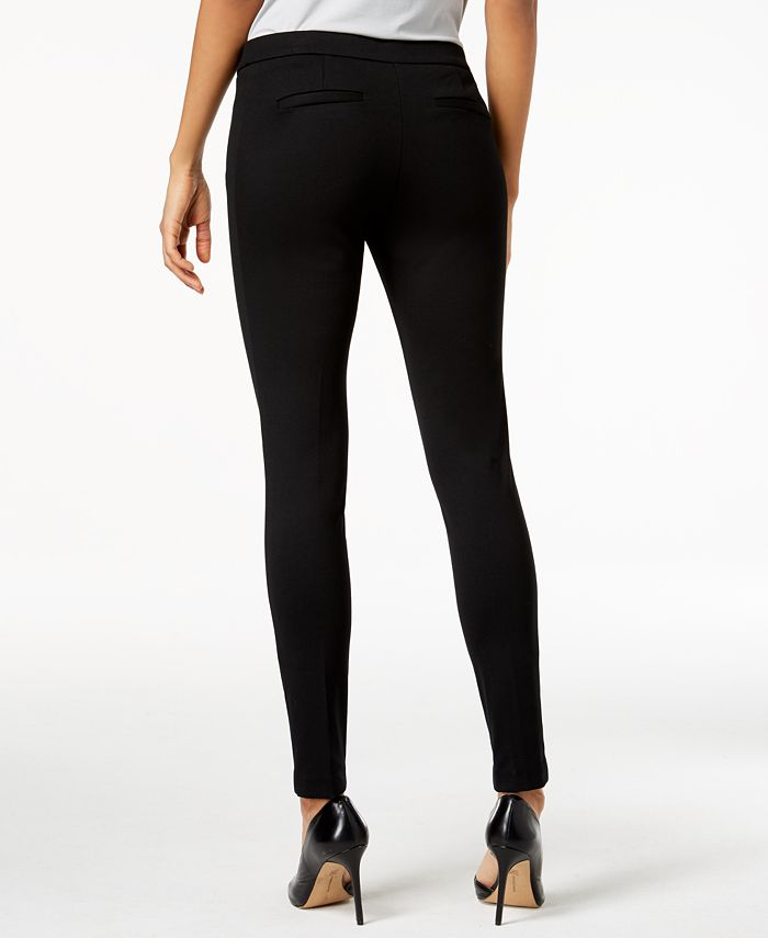 Alfani Ponté-Knit Zip-Pocket Skinny Pants, Created for Macy's - Macy's