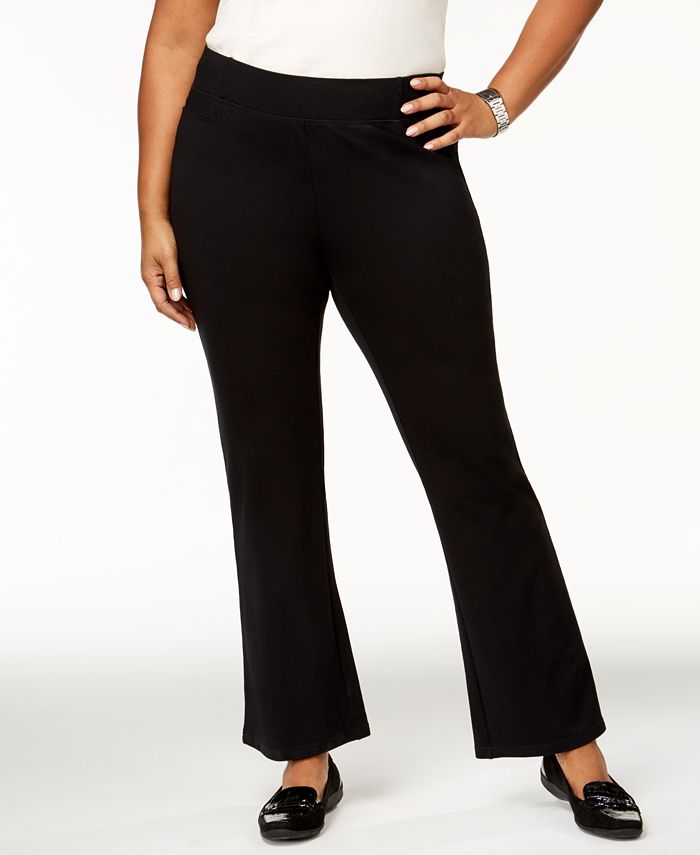 Charter Club Plus Size Terry-Knit Bootcut Pants, Created for Macy's ...