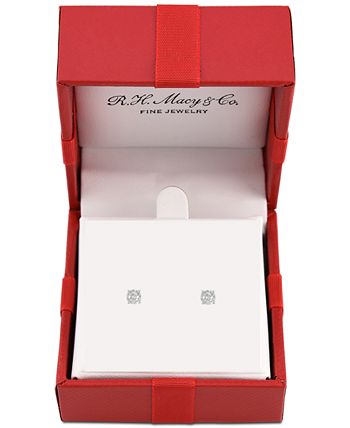Macy's diamond shop stud earrings sale