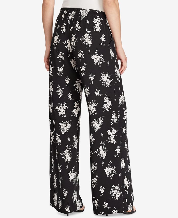 Lauren Ralph Lauren Floral-Print Wide-Leg Pants - Macy's