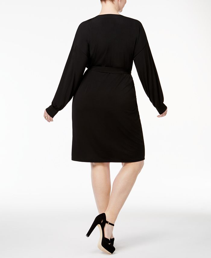 Michael Kors Plus Size Chain-Detail Belted Dress & Reviews - Dresses ...