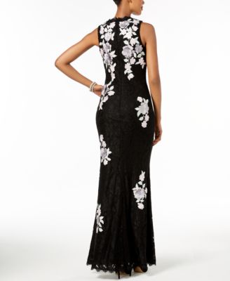 Betsy & Adam Embroidered Lace Gown - Macy's