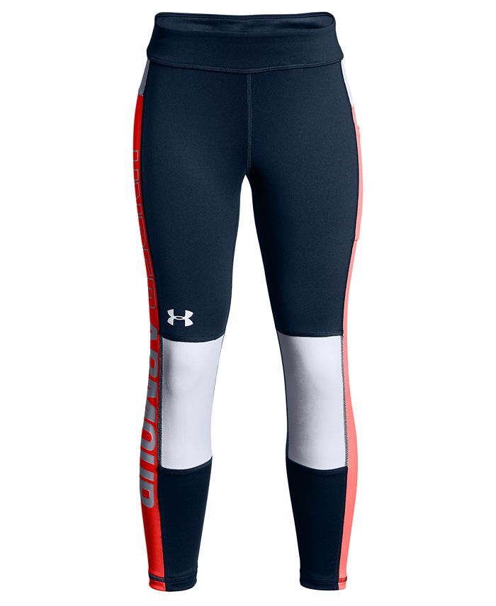 Under Armour UA Colorblocked Cropped Leggings, Big Girls - Macy's