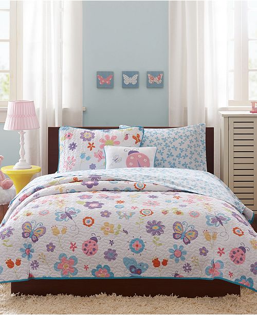 Mi Zone Fluttering Farrah 6 Pc Twin Coverlet Set Reviews Bed