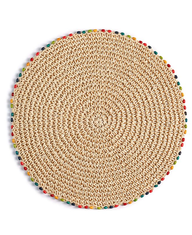 Fiesta Cabo Beaded 15" Round Placemat & Reviews Table Linens Dining